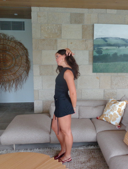 AGNES MINI DRESS: BLACK